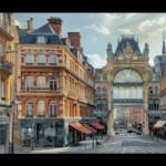 Vue de la place de Lille en France