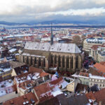 Vue aérienne de Colmar et de sa cathédrale