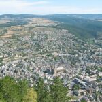 Vue aérienne de la ville de Mende