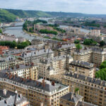 Vue du ciel de Rouen en France