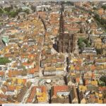 Strasbourg vue du Ciel avec sa cathédrale