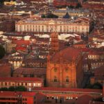 Vue aérienne de Toulouse , la ville rose.