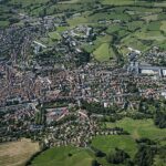 Vue aérienne d'Aurillac dans le Cantal