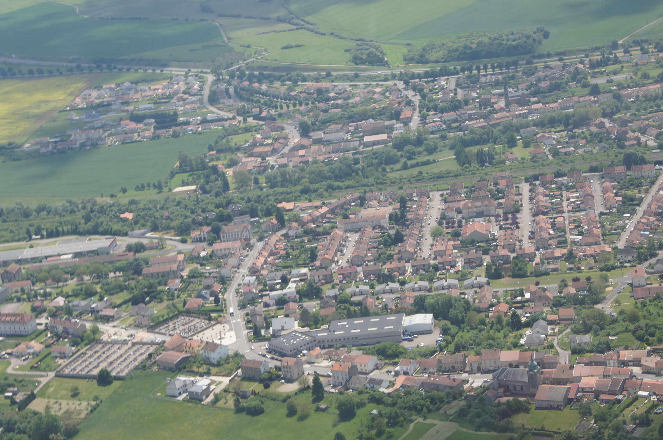 Moineville vue du ciel