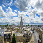Vue aérienne d'Avranches en Normandie