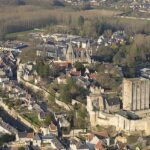 Vue aérienne de Loches