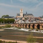 Vue de Nevers et du pont sur la Loire