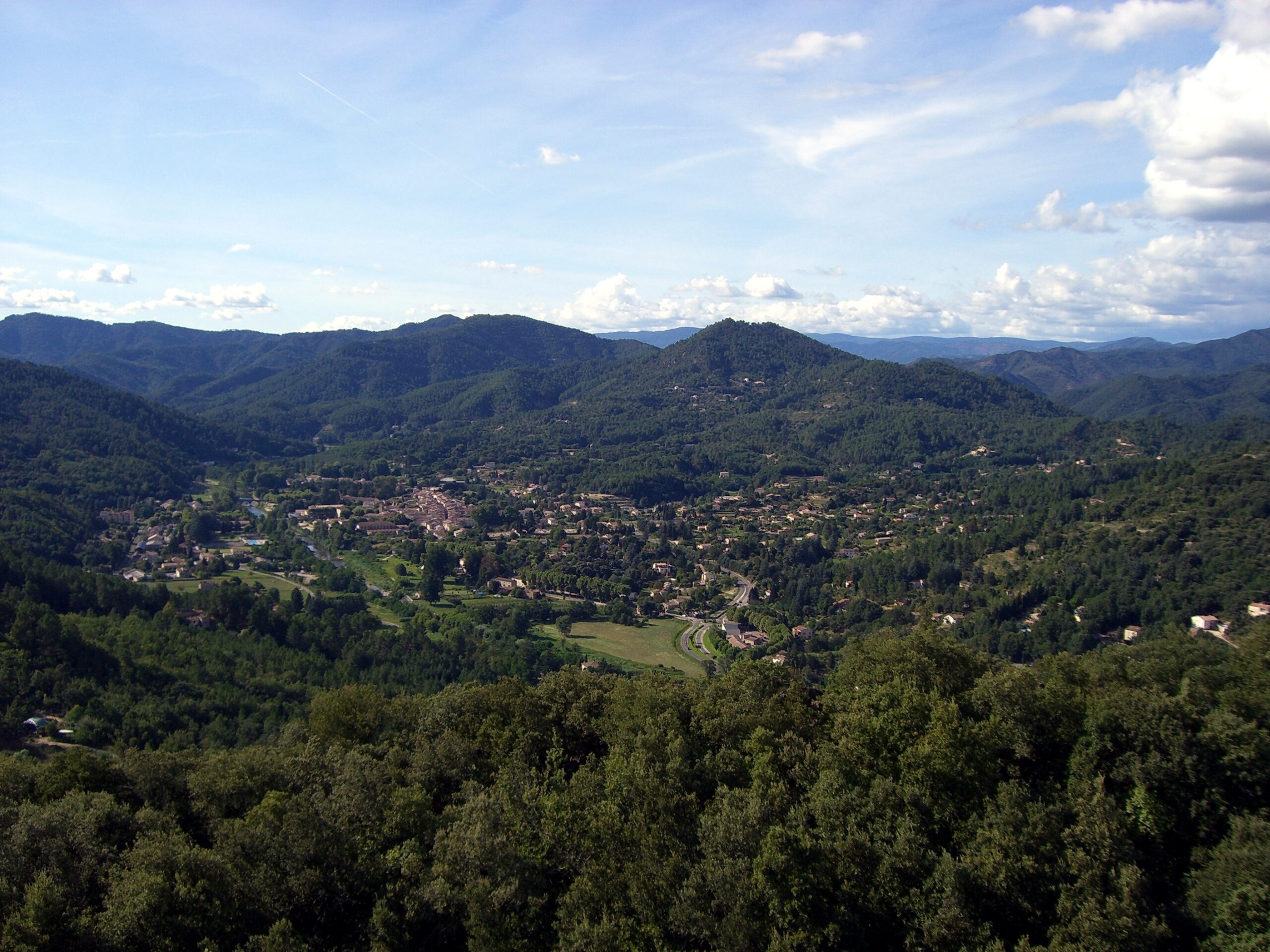 Saint jean du Gard vue de Saint Roman