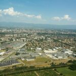 Vue aérienne de Valence depuis Crussol