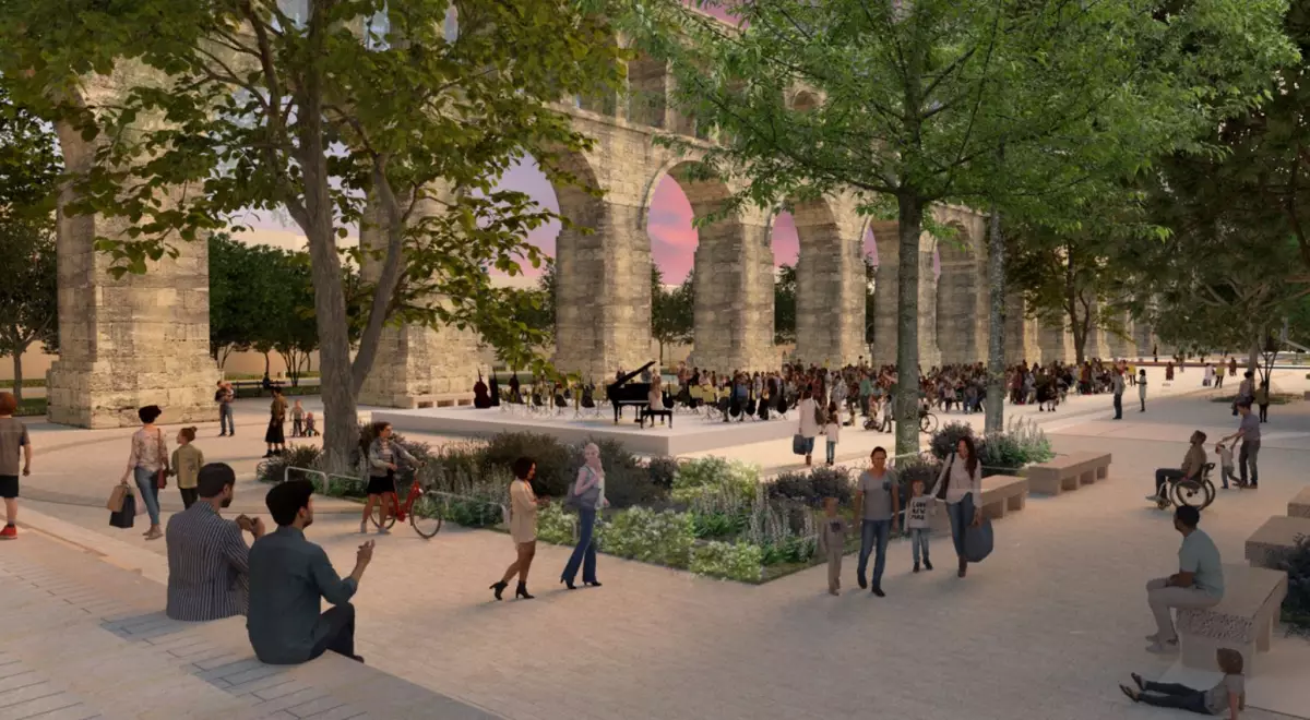 place des Martyrs réaménagement Montpellier centre-ville