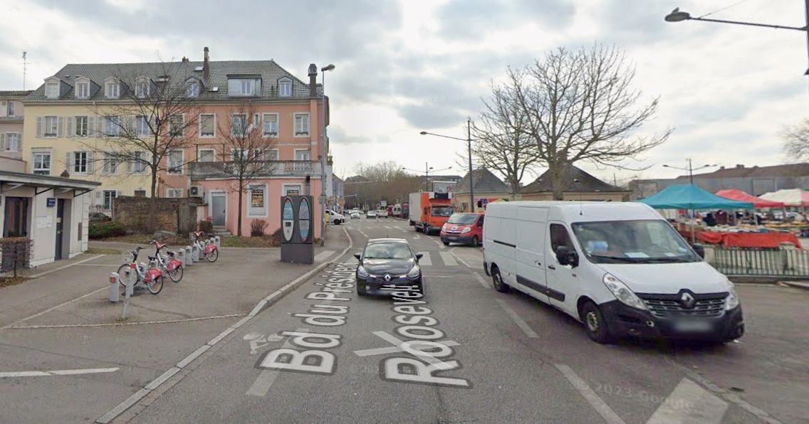 pistes cyclables sécurisées boulevard Roosevelt Mulhouse