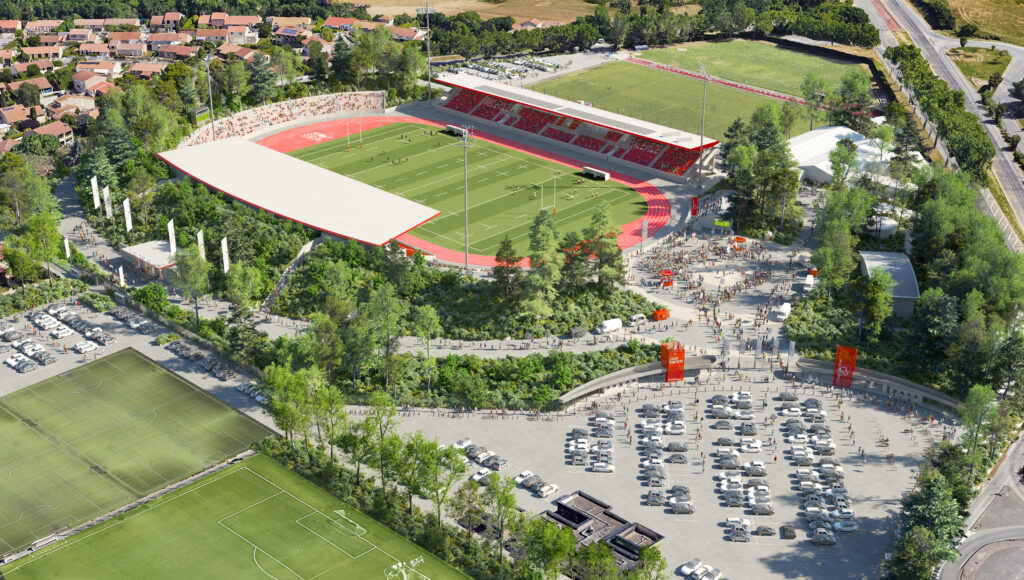 rénovation stade Pompidou Valence rugby PRO D2