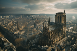 ville de Reims vue du ciel